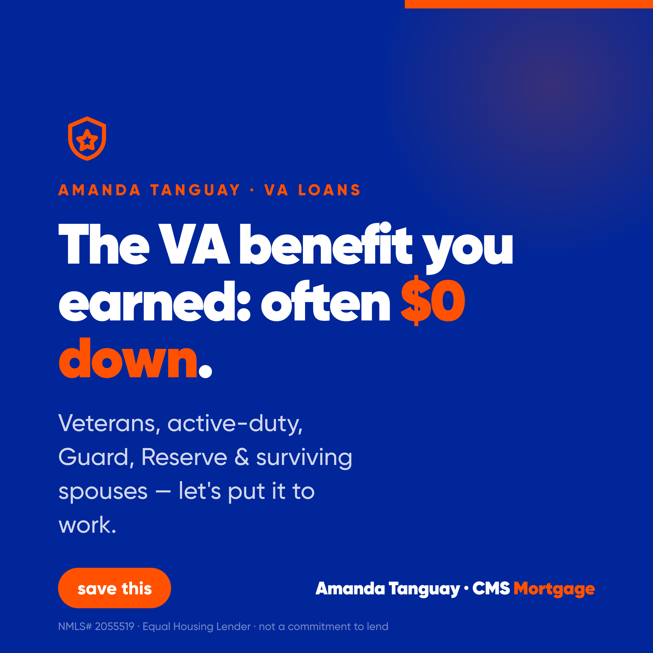 The VA benefit you earned: often $0 down
