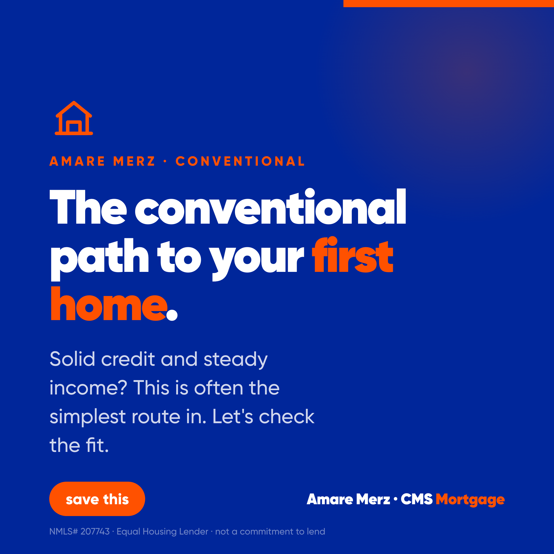 The conventional path to your first home