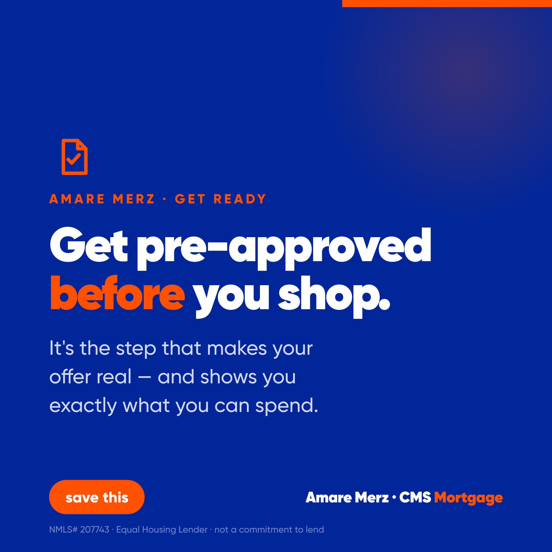 Get pre-approved before you shop