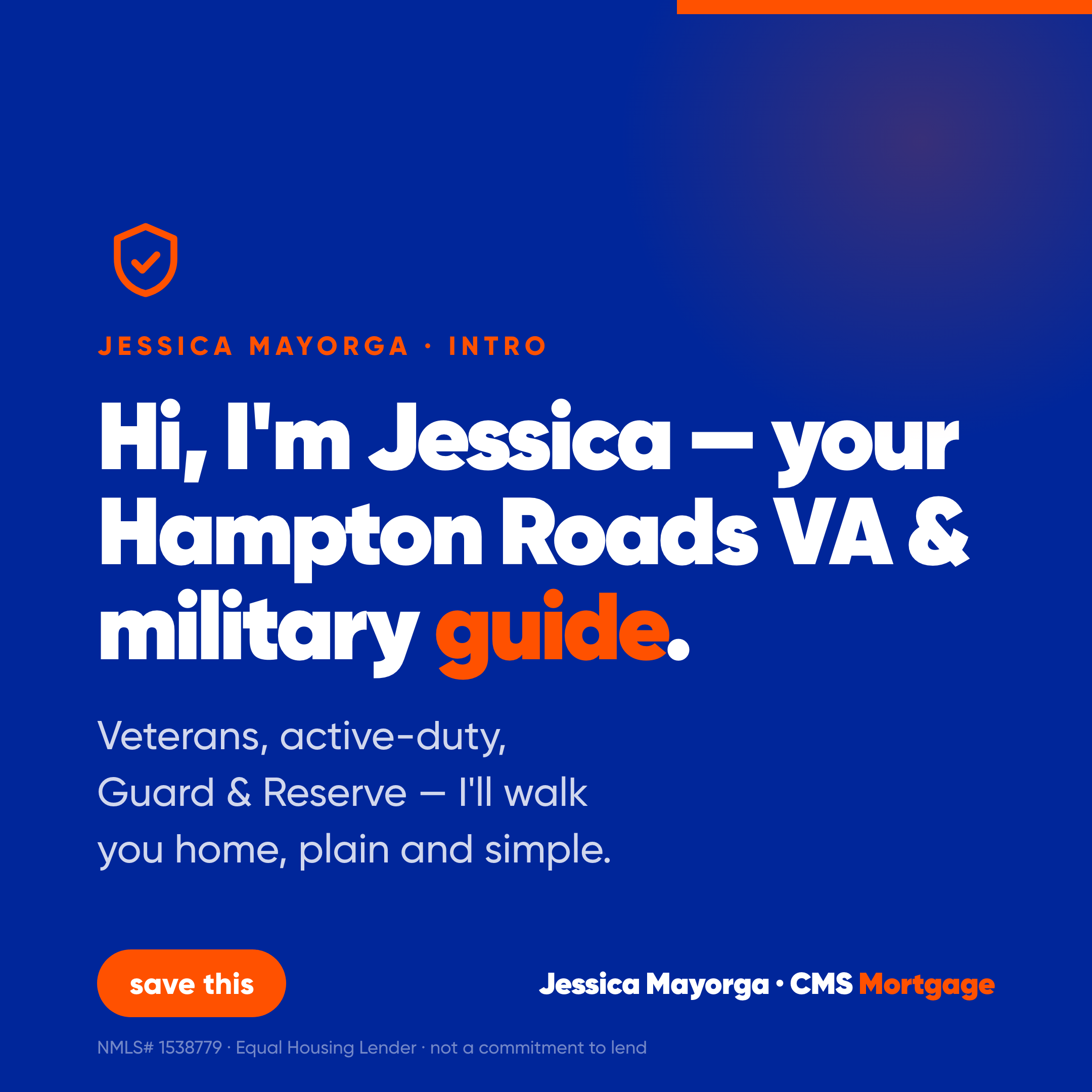 Hi, I'm Jessica — your Hampton Roads VA & military mortgage guide