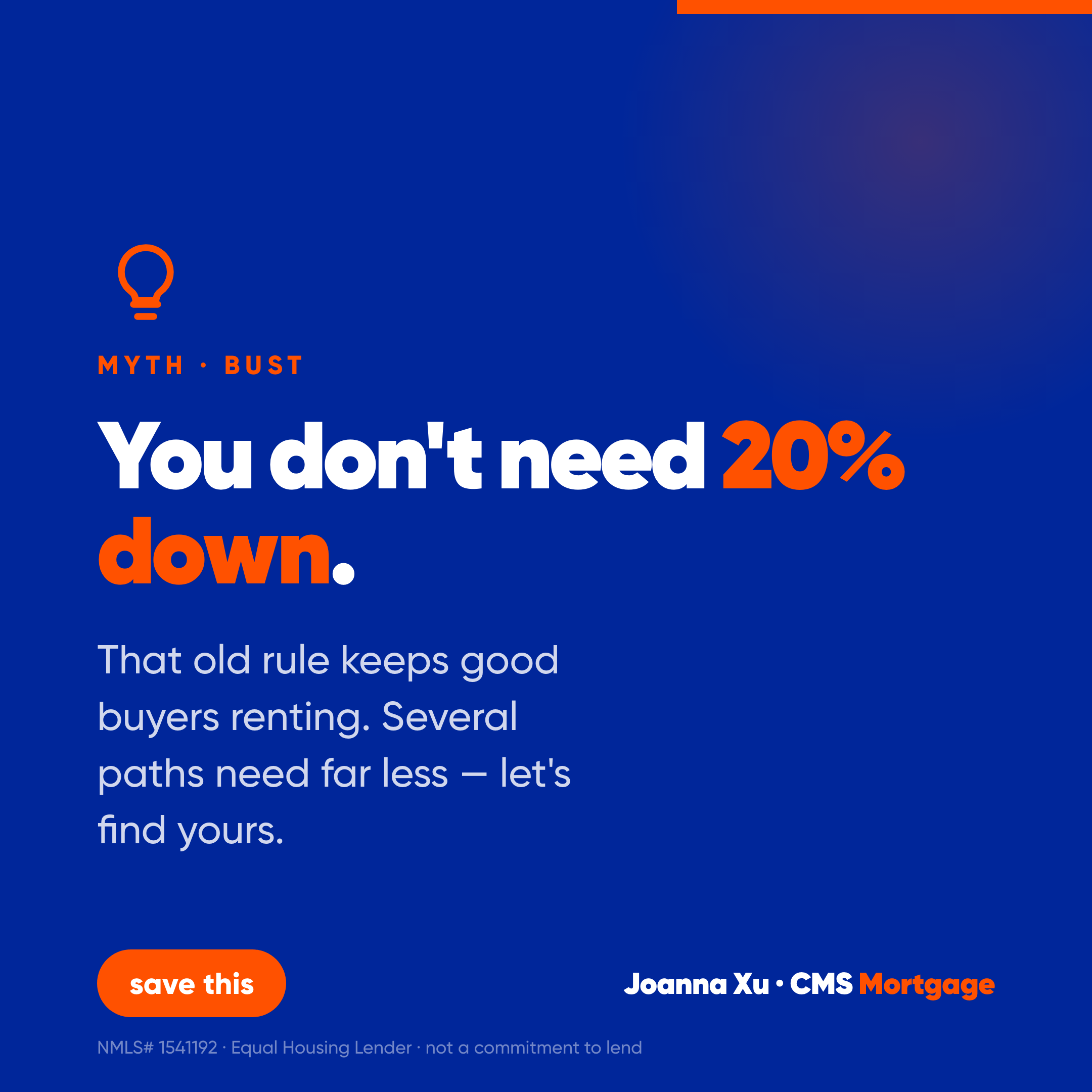 You don't need 20% down
