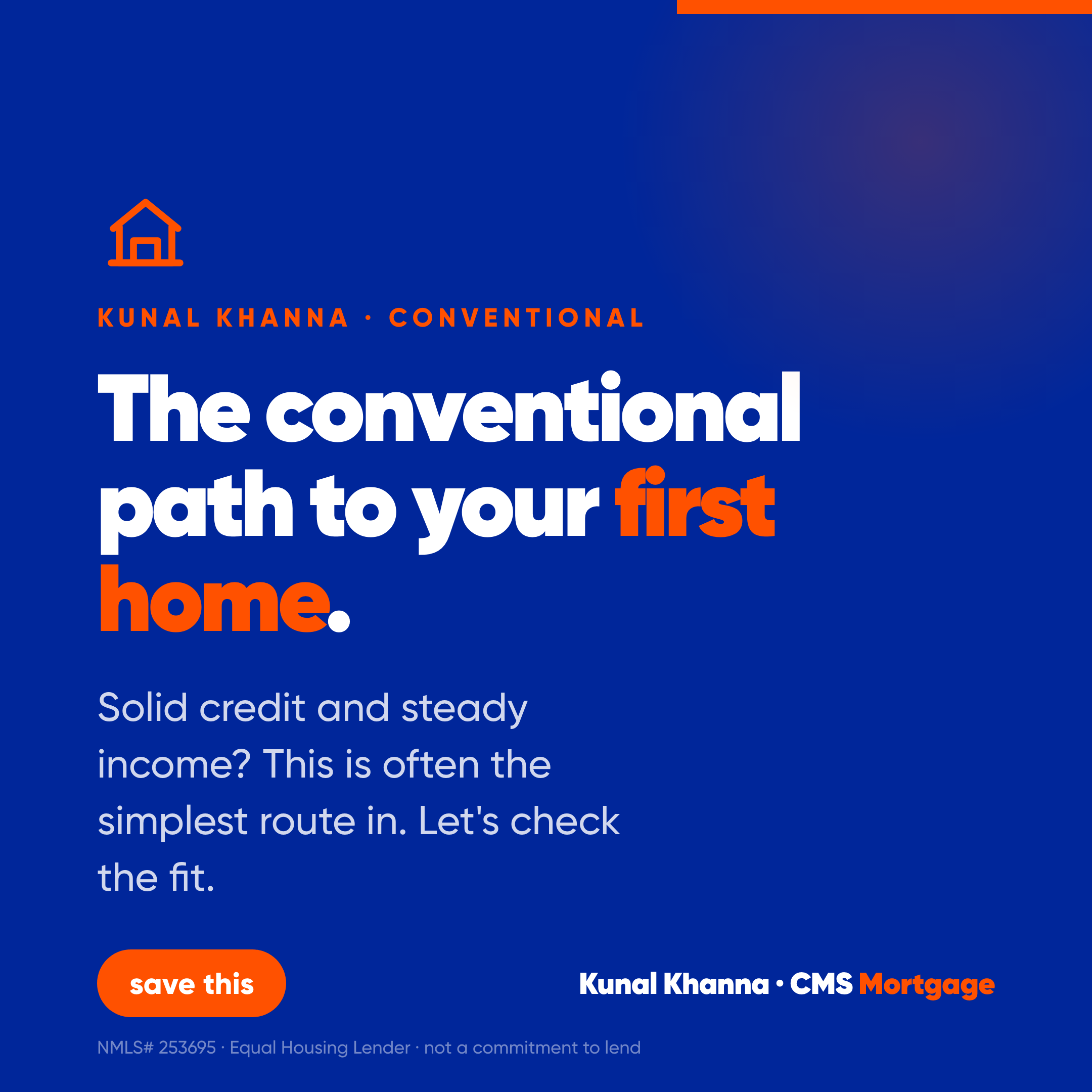 The conventional path to your first home