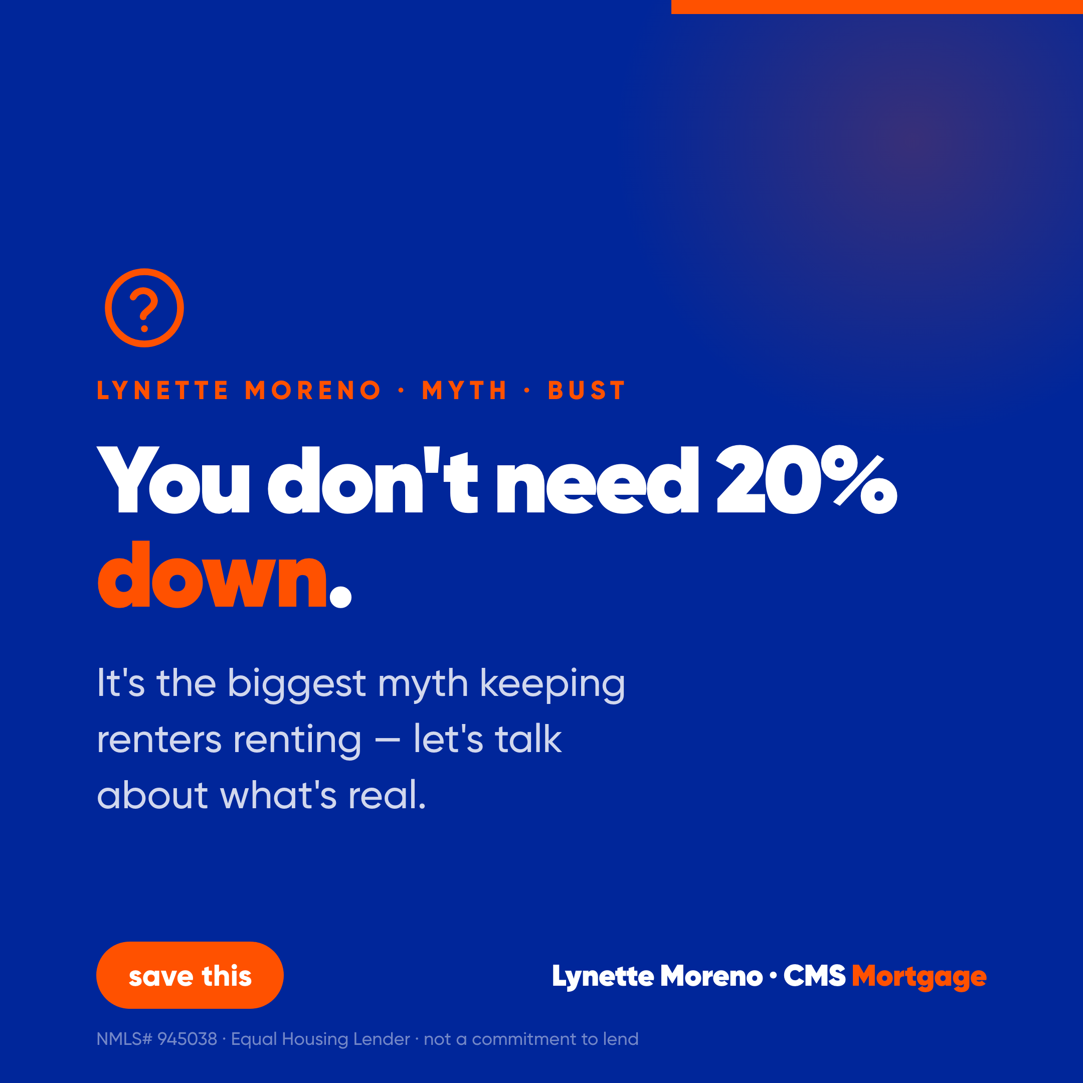 20% down myth graphic